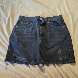 Black jean skirt